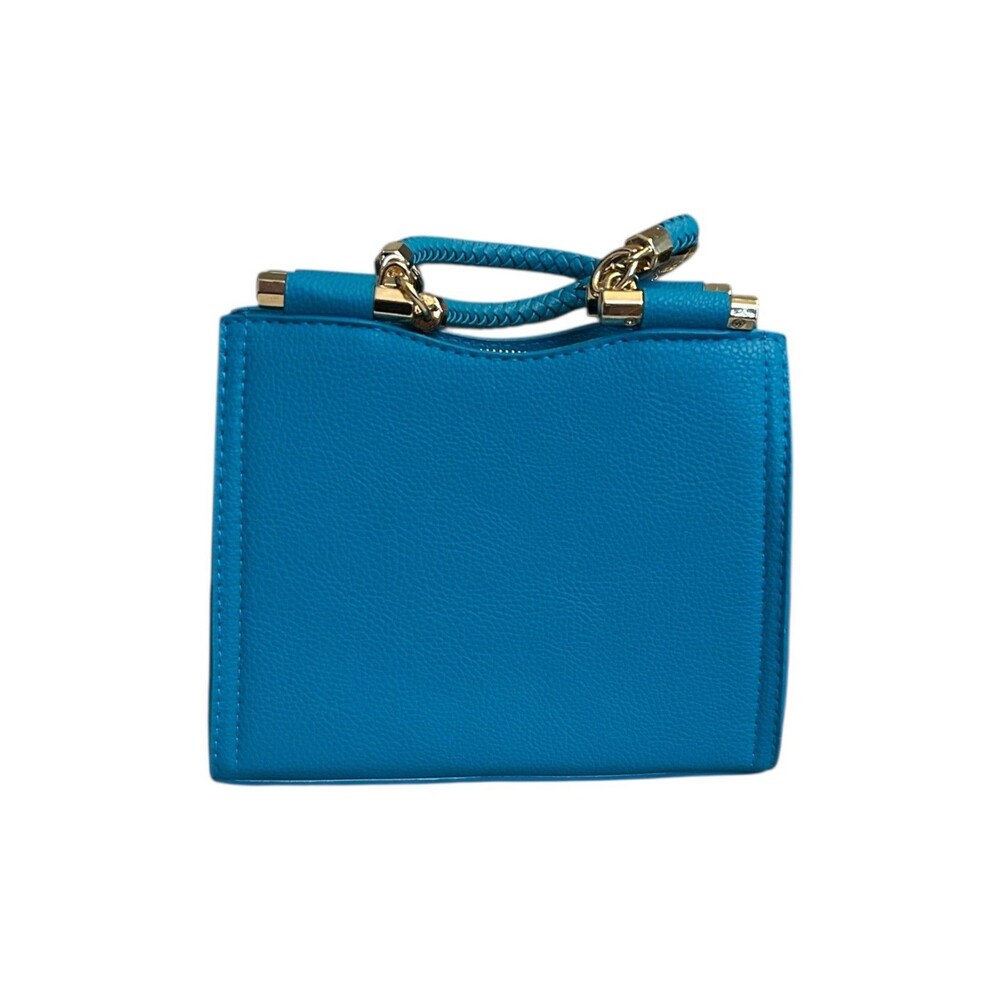 Bebe Los Angeles Fabiola Top Handle Crossbody Bag Purse Blue Card Holder NWT - Picture 4 of 7